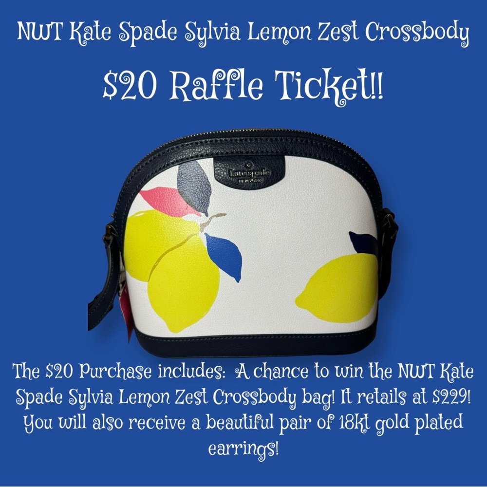 NWT Kate Sylvester Lemon Zest  Crossbody Bag $20 Raffle Ticket!!!